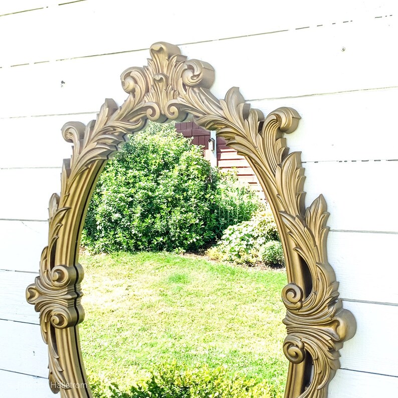 Oval Wall Mirror Bathroom Vanity Mirror French Farmhouse Etsy