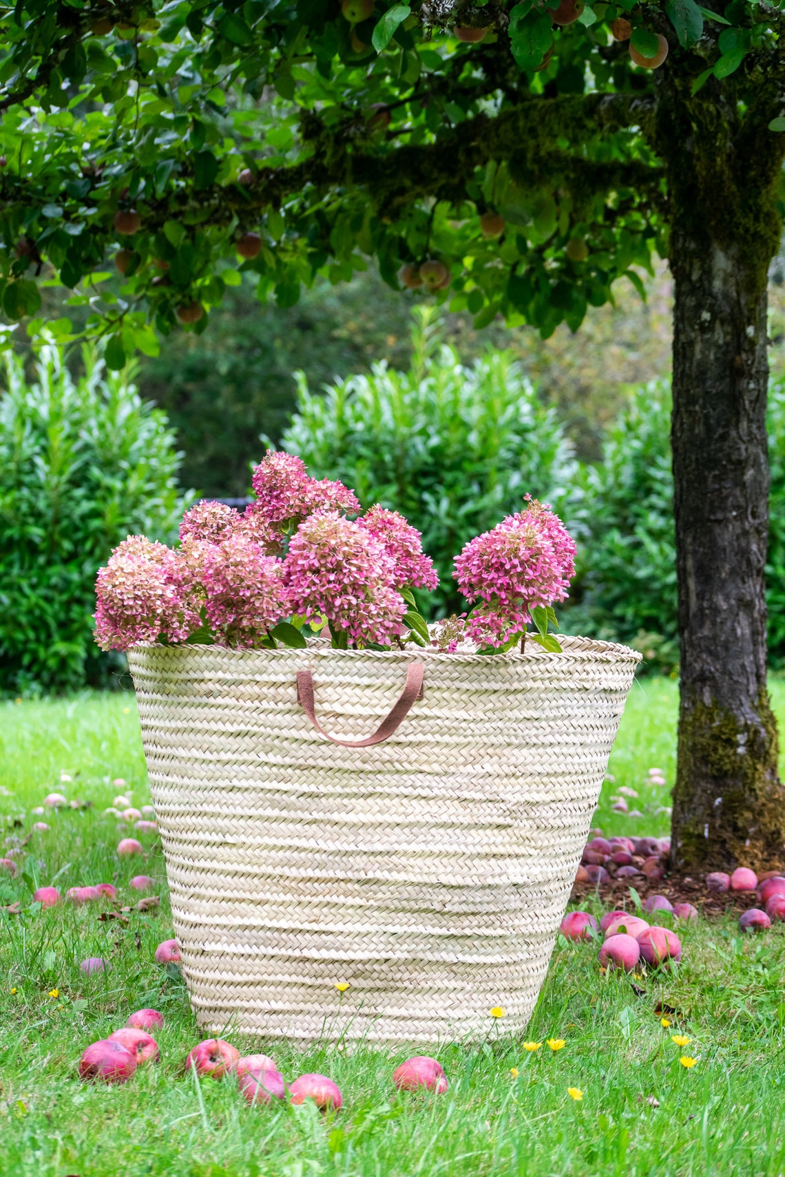 Woven Market BasketLarge Rattan BasketFlower BasketGift for Etsy