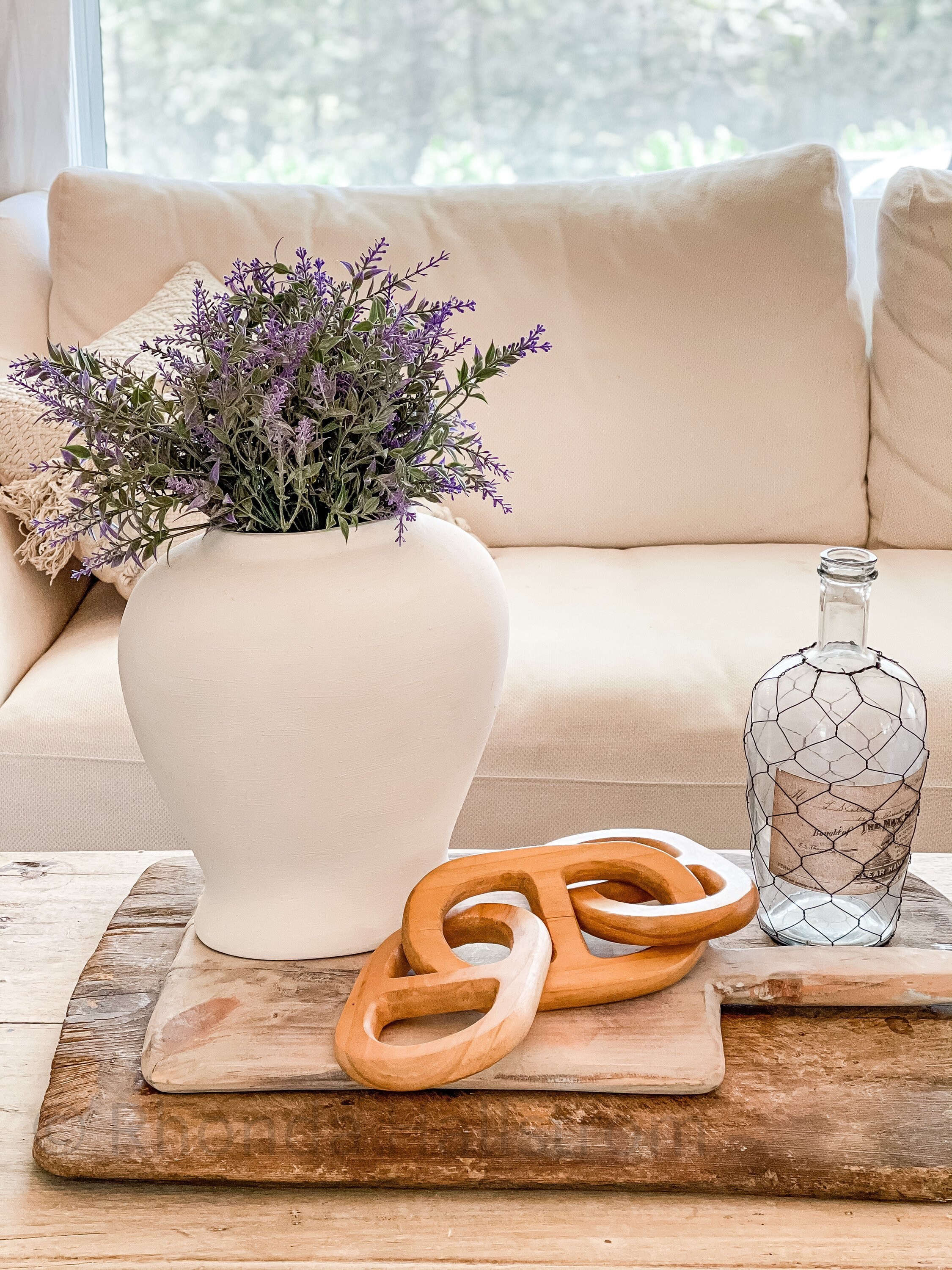 Wood Chain Decor/Wood Chain/Modern Home Decor/Wood Etsy