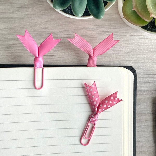 planner bookmarks, pink page markers