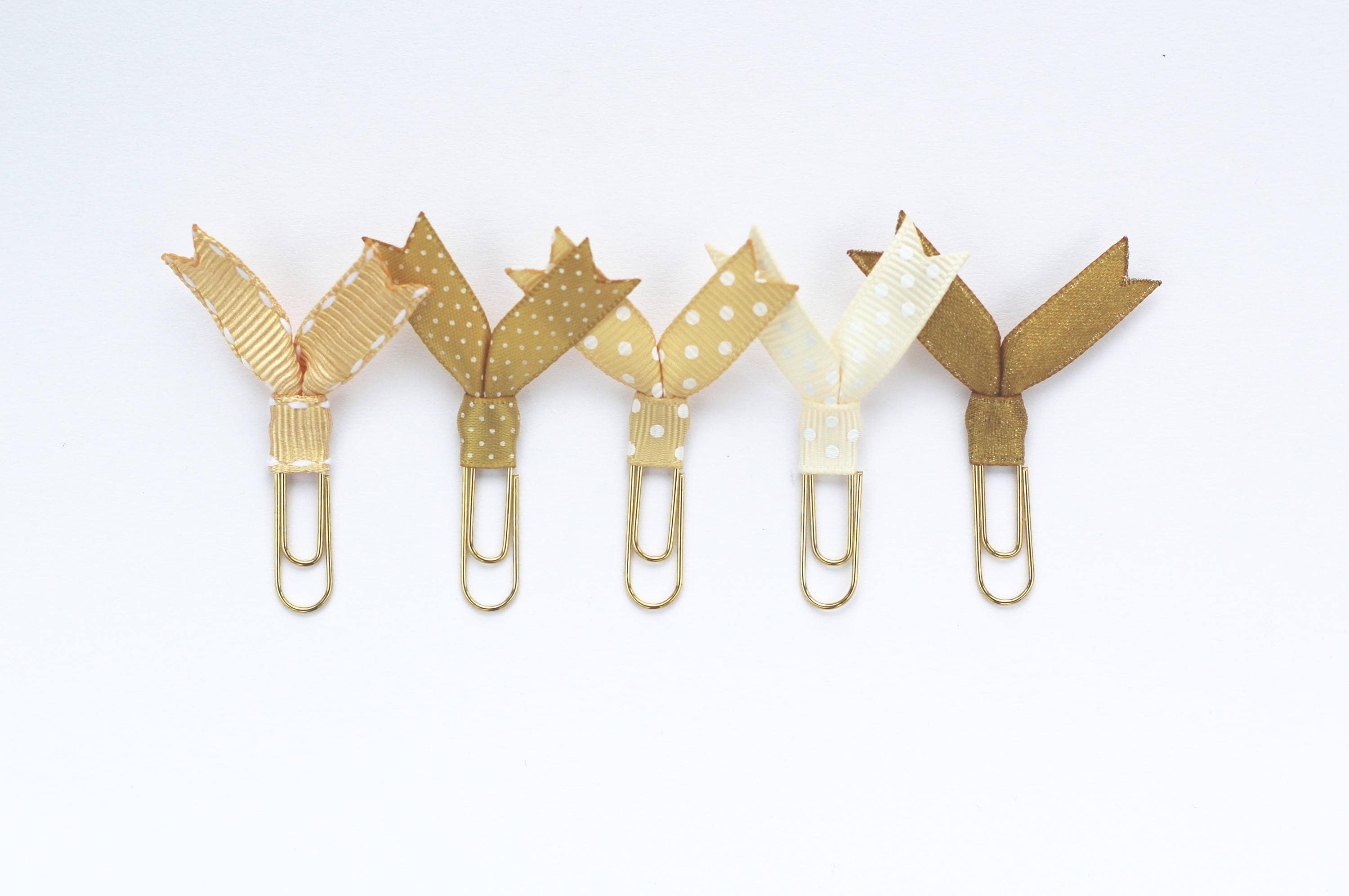 gold desk decor, paper clip bookmark, gold paper clips,