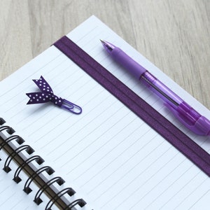 A4 planner, journal bookmark, planner accessories, Lila