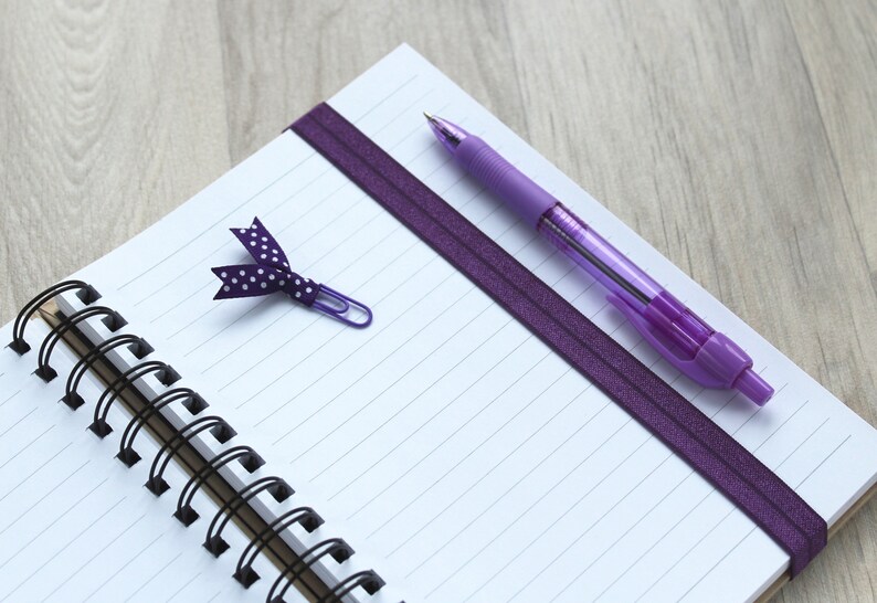 A4 planner, journal bookmark, planner accessories, Lila