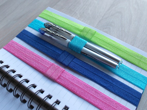 Planner Pen Loop: Elastic Journal Band with Double Pen Holder
