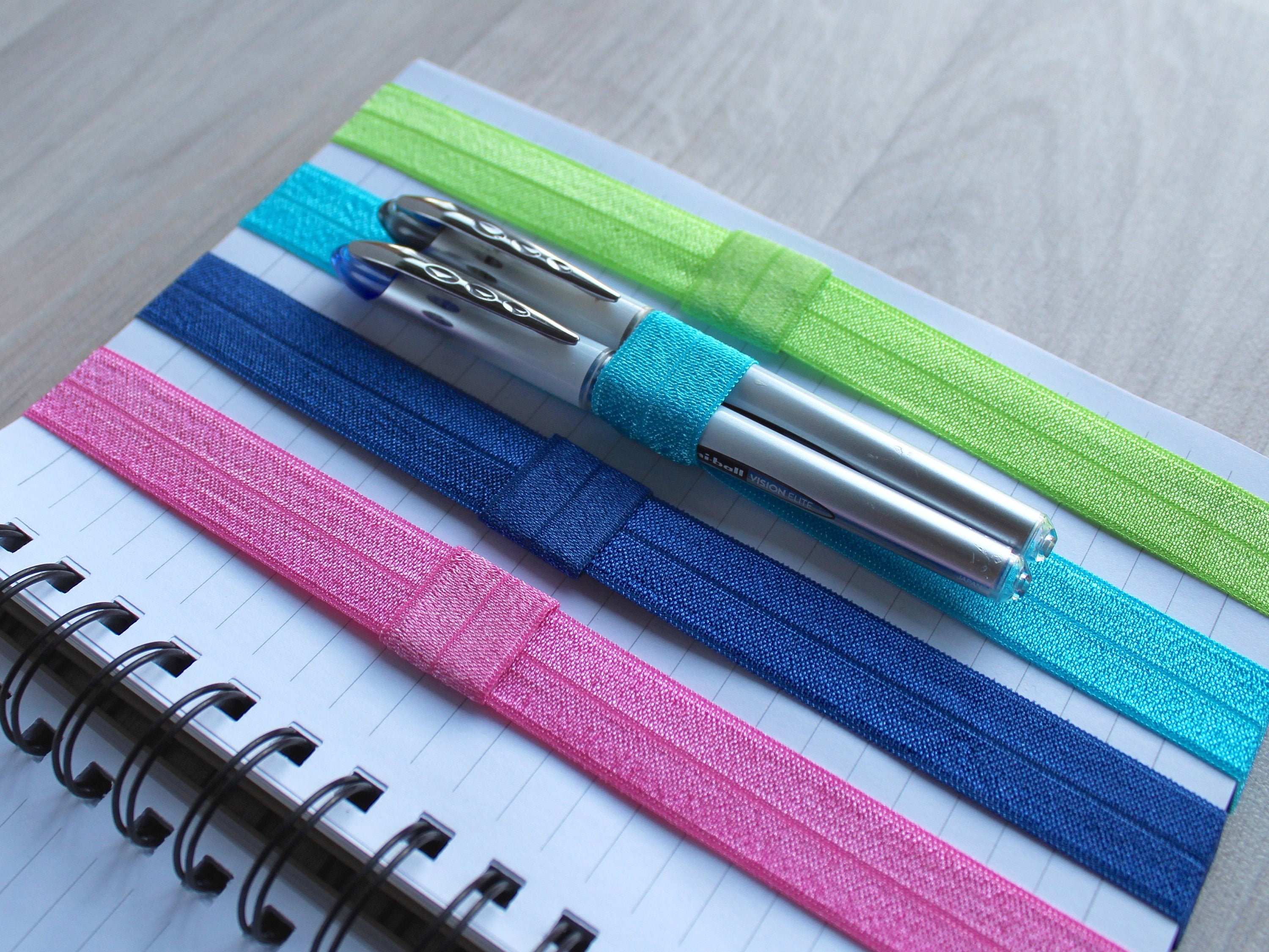 Pencil Case Blue for Study or School, Small Pencil Case With Rubber Loops  for Rolling, Pen Roll Fox, Small Barthel 
