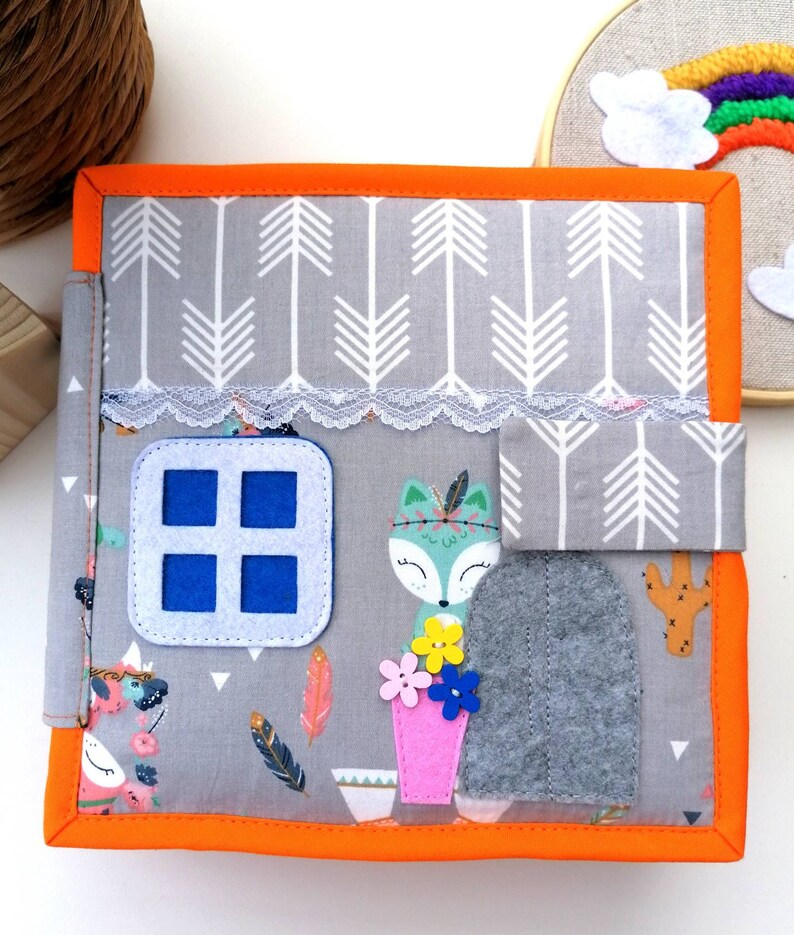 Felt Dollhouse Quiet Book for Girls Fabric Dollhouse Etsy