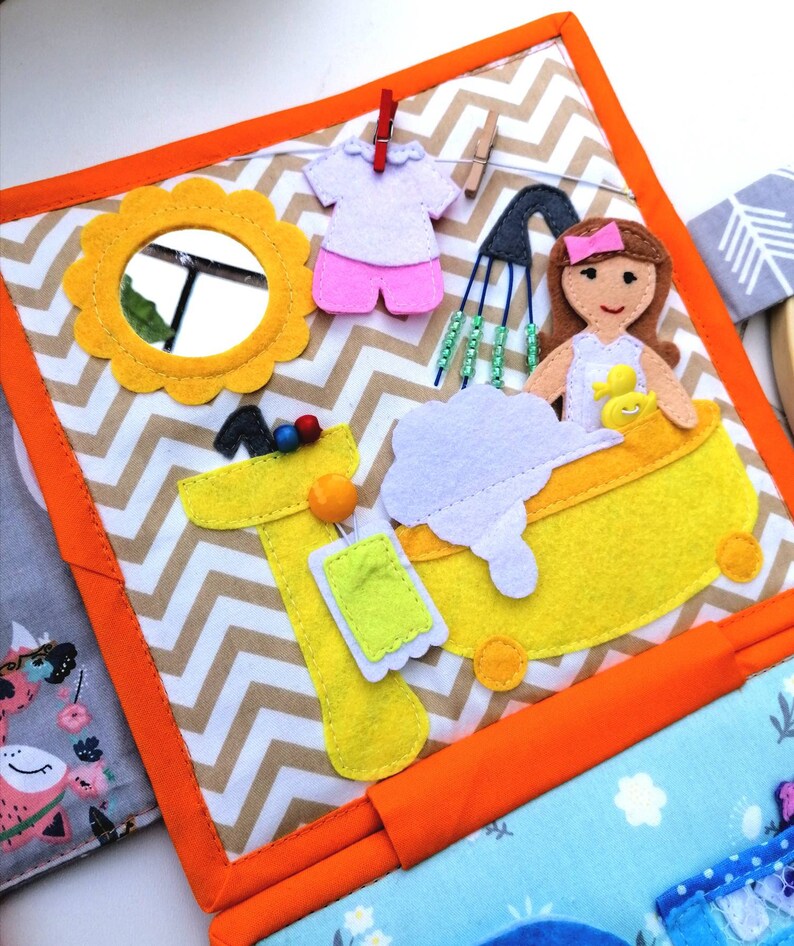 Felt Dollhouse Quiet Book for Girls Fabric Dollhouse Etsy