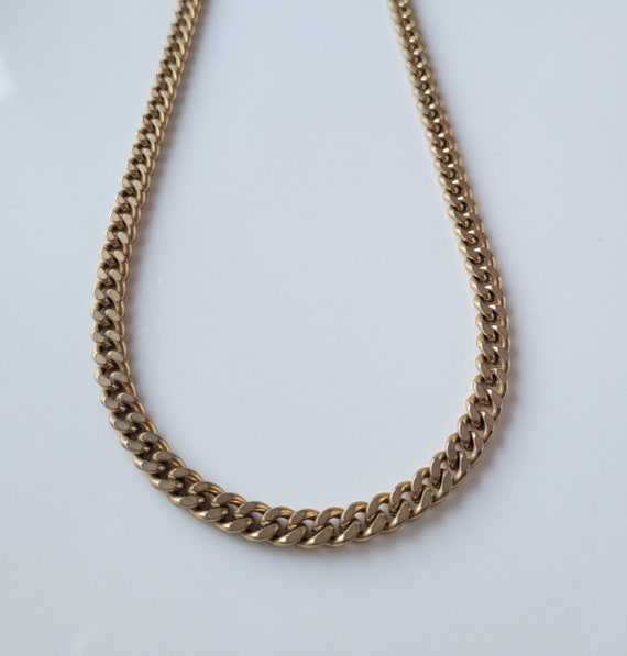 Vintage Necklace 20 inch Necklace Aged Gold Color… - image 1