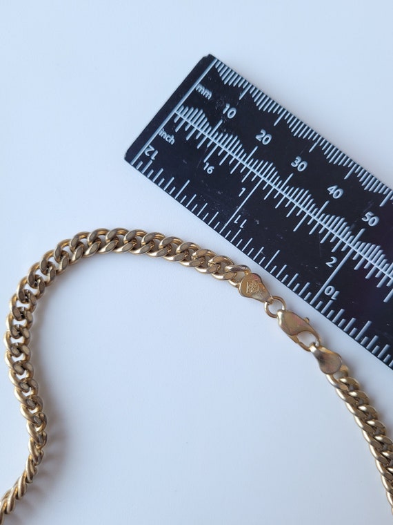Vintage Necklace 20 inch Necklace Aged Gold Color… - image 4