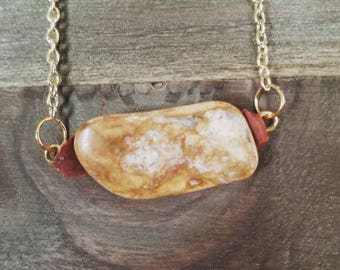 Sand stone bar bracelet