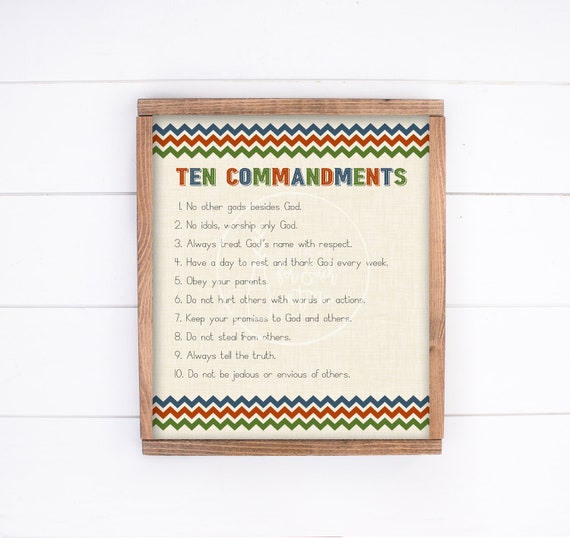 Ten Commandments Printable Sunday School Room Decorations Etsy