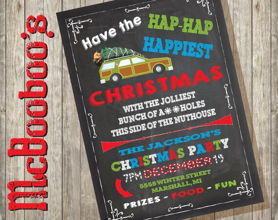 griswold themed christmas vacation holiday party invitation on etsy christmas vacation party invitations