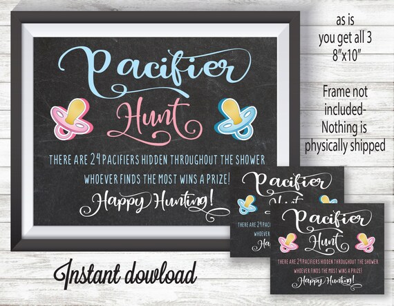 Pacifier Hunt Signs Instant Download Baby Shower Game Girl Etsy Pacifier Hunt Signs Instant Download Baby Shower Game Girl Etsy