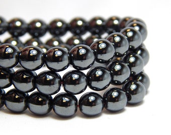 6mm Silver Gray Hematite Non-magnetic Gemstone Beads Metal Natural Stones B-20F
