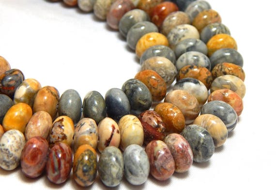 8x5mm Chrysocolla Rondelles Gemstone Beads Blue Green Earthy Full Strand B-28B