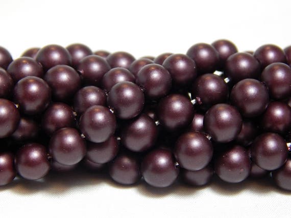 8mm Olive Green Shell Pearls Round Full Strand Beads Matte B-58D