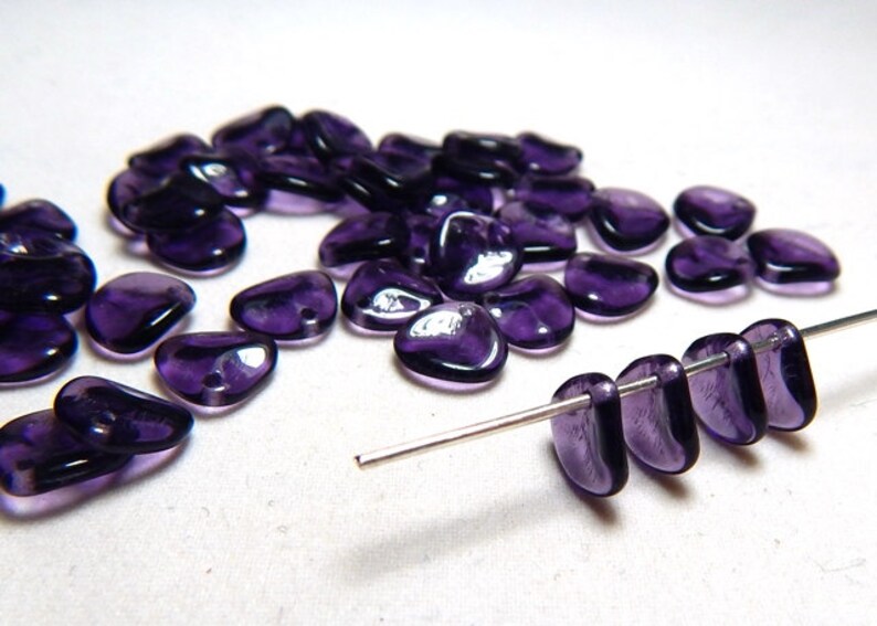 50 Purple Mix Hurricane Glass Faceted Beads 6MM