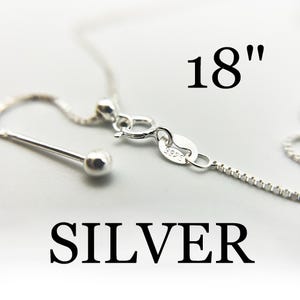 Collar de cadena ajustable chapado en oro de plata de ley 925, enhebrador de 0,9 mm, gargantilla veneciana con cuentas y extremo de bola, joyería minimalista DIY. imagen 9