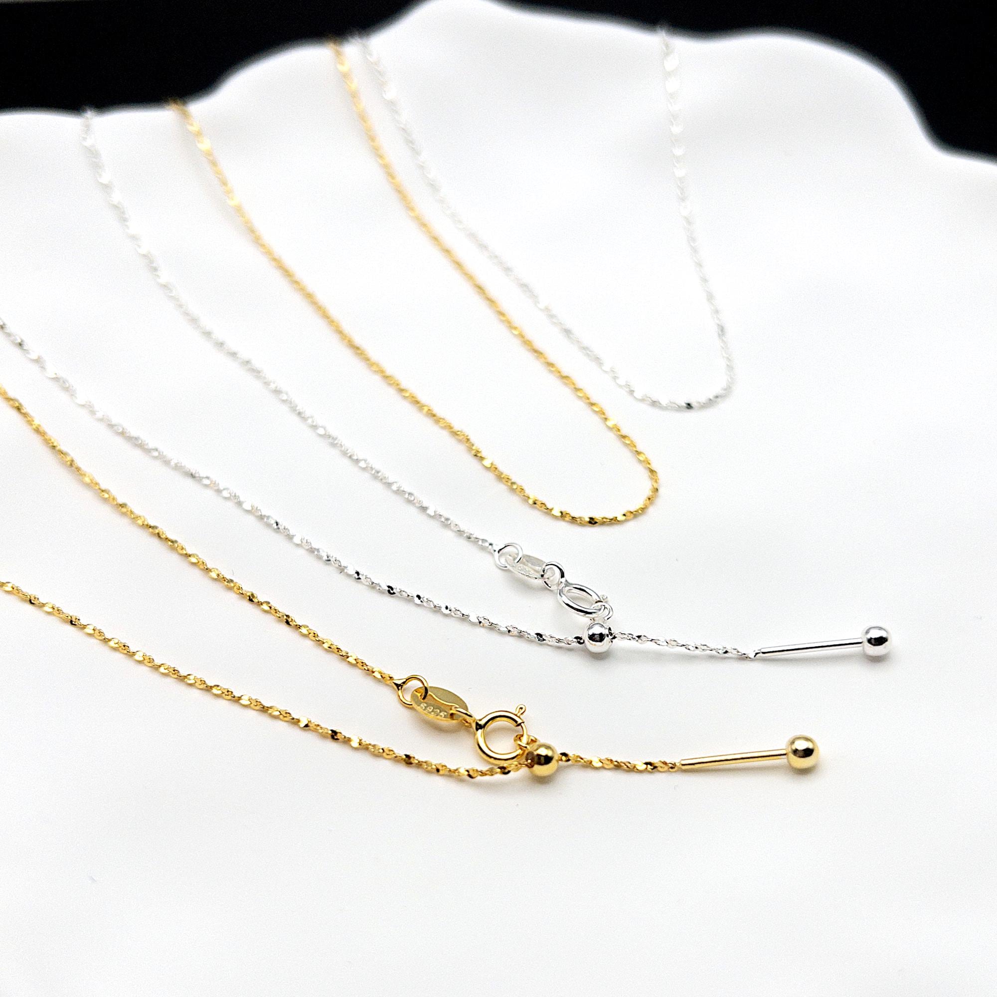 1個 18インチ ツイストサーペンタイン スレッダー ネックレス • 925 