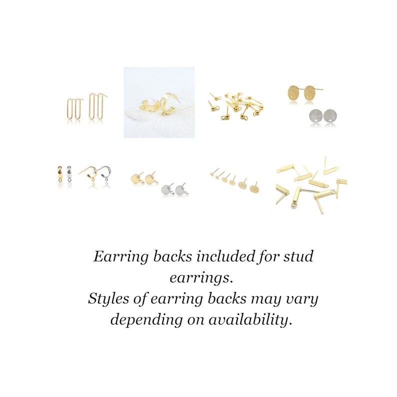 Ball Posts Stud Earring Post for Earring Making, 3mm Ball with Ring, Anti Tarnish 18K Gold Plated, With Ear Nuts, Hypoallergenic Component image 6