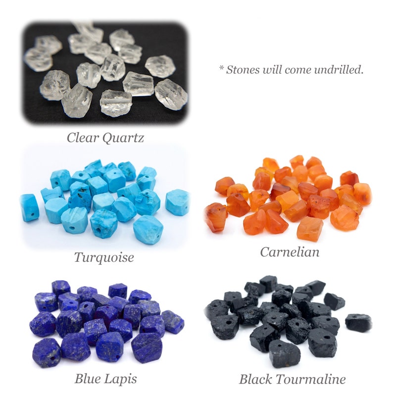 Raw UNDRILLED Gemstone, Mignon Birthstone Nugget, Loose Gemstone, 6mm 8mm, No Hole Natural Gemstone Beads, G15RAW image 5