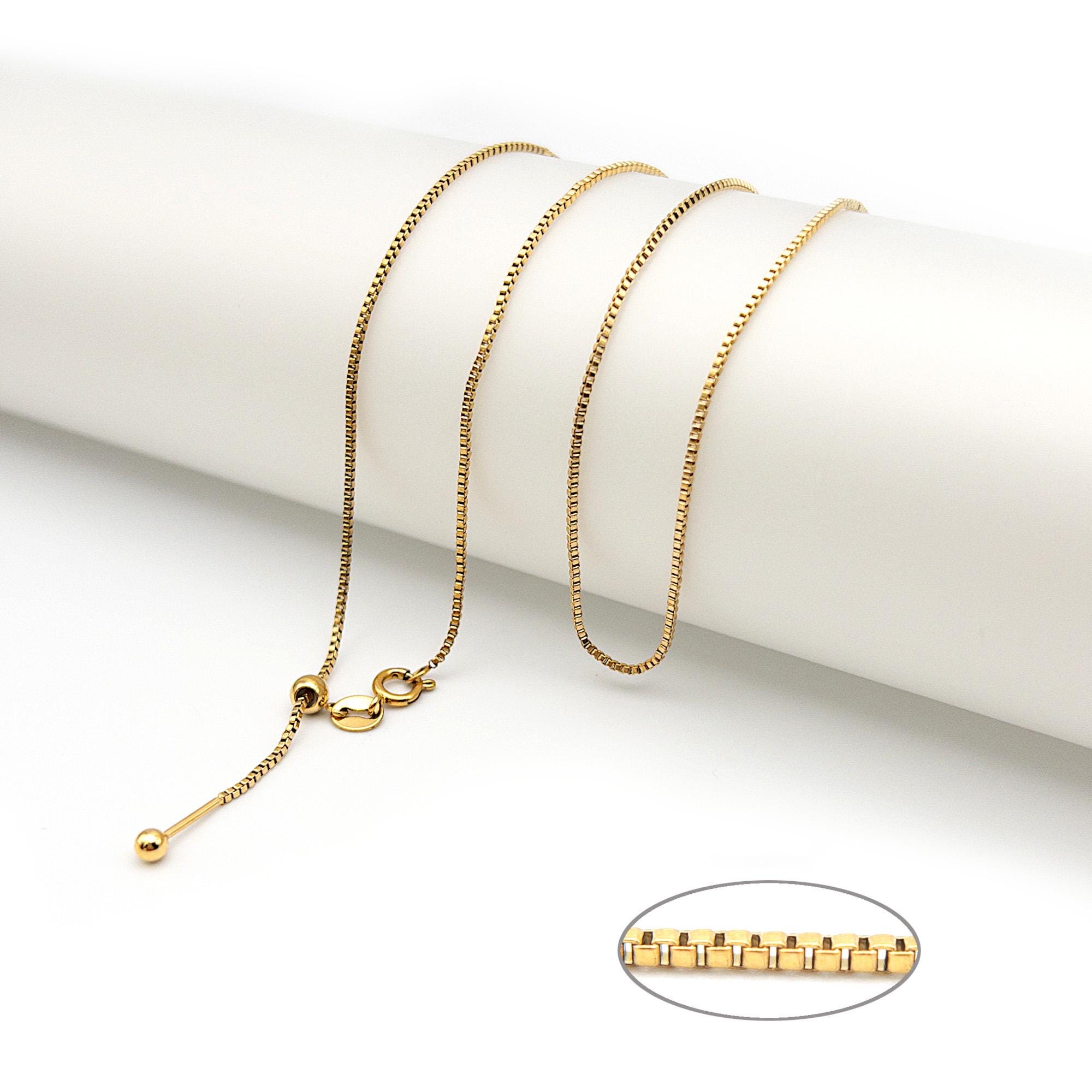 18k Slide Ball Chain - Etsy