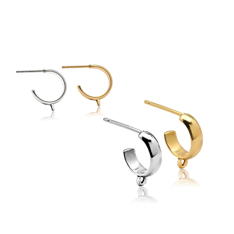 C-Hoop Studs with Loop Size Reference