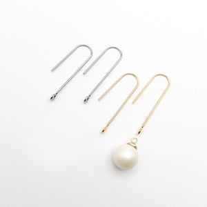 50pcs Hypoallergenic 30mm Long U Shape Earring Hooks, Tarnish-Free 18K Gold Plated 316L Stainless Steel Fishhook, DIY Jewelry Making Finding