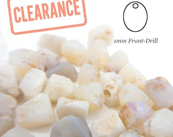 Raw Australian Opal Bead Top Drilled | Natural Opal Nugget | 6-8 or 8-10mm | Boho Gemstone Jewelry Making Supply | Sold by Piece
