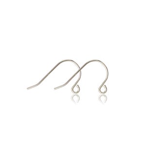 10/50 piezas de ganchos para pendientes de plata de ley 925 chapados en rodio • Alambres franceses hipoalergénicos de calibre 22 • Accesorios de joyería DIY que no se deslustran