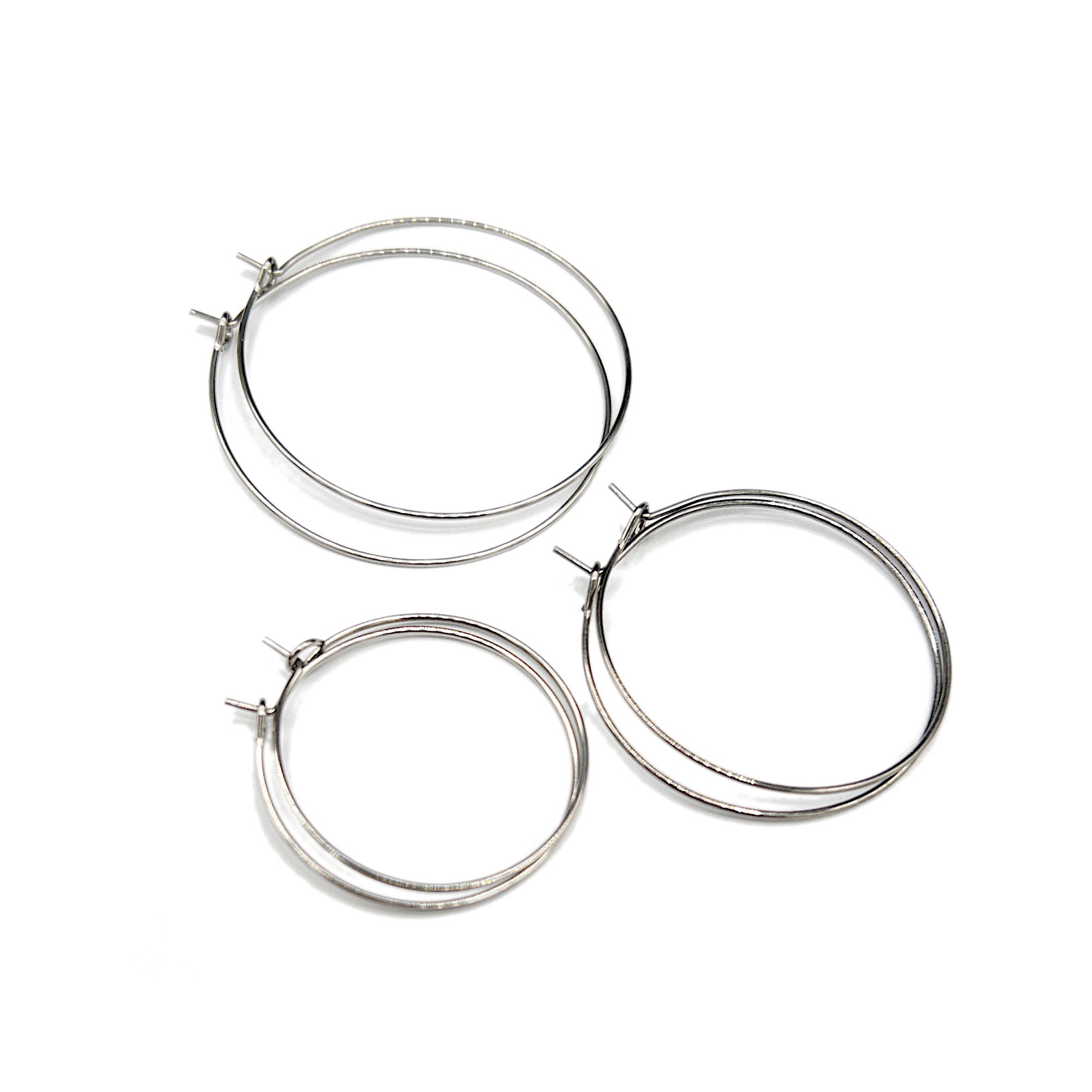 Hoop Earring Findings with Jump Ring Nickel Free 925 Sterling Silver, Lever  Back, 12mm Diameter - Ideal for DIY Jewellery Making, Sterling Silver,  No_Stone : : Toys & Games