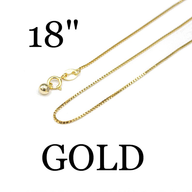 Collar de cadena ajustable chapado en oro de plata de ley 925, enhebrador de 0,9 mm, gargantilla veneciana con cuentas y extremo de bola, joyería minimalista DIY. imagen 7