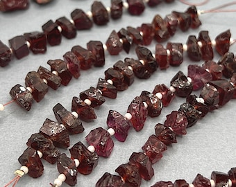 Raw GARNET Gemstone, January Birthstone, Loose Gemstone Beads, Root/ Heart Chakra Stone, FINAL SALE by Bundle of 110+ Pieces