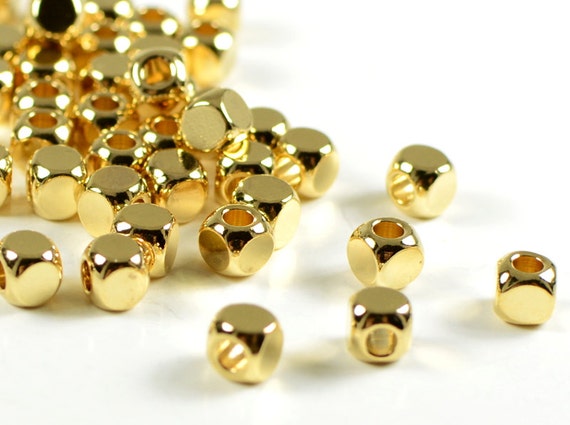 UNICRAFTALE 100 pz Perline Rotonde Placcate Oro 18K perlina Distanziali Perline Tonde Dorate 6mm perlina Liscia