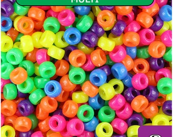 1000 Lilac 6.5mm Mini Pony Beads made in USA crafts kids school