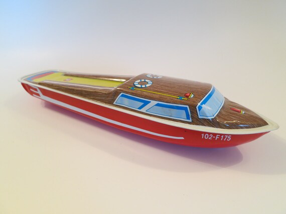 2 Boats All Metal Cabin Cruiser And Coast Guard Boat Etsy