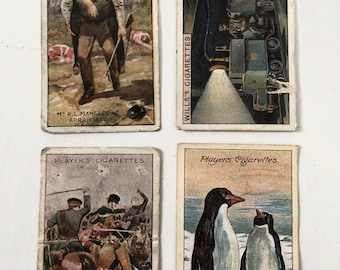 Four Cigarette Cards, three Players,one Will's