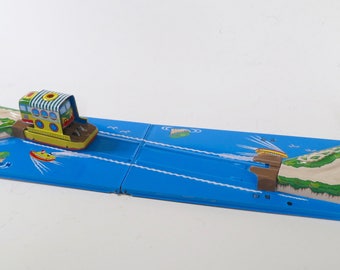 Tin Litho Japanese Mechanical Ferry Boat