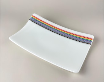 White platter  with social justice accent