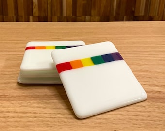 Rainbow Band Coasters (set of 4)