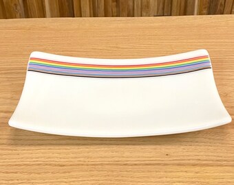White platter (small) with social justice accent