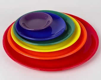 Rainbow Stack Serving Trays -- 13", 11", 10", 9", 7", 5"