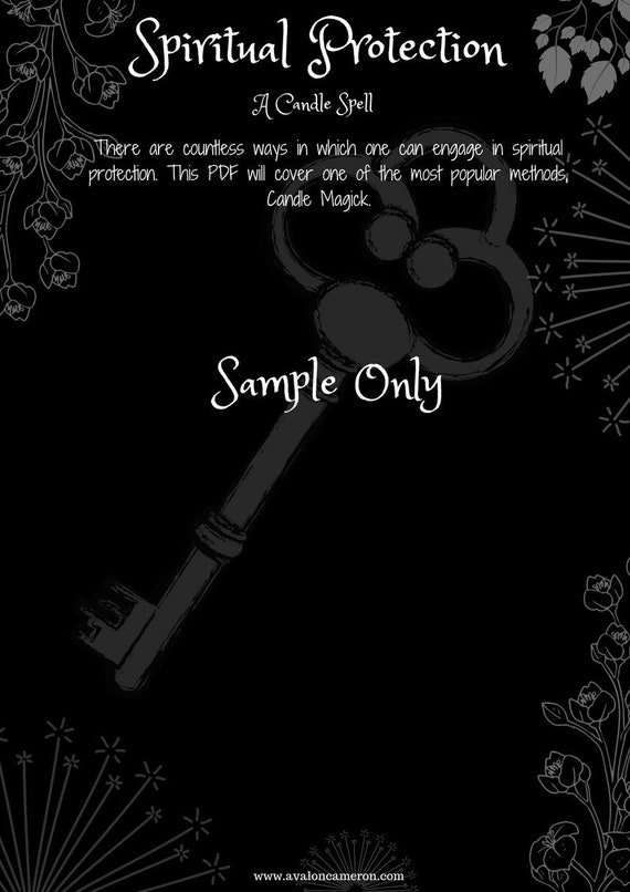 spiritual protection ritual idea pdf etsy