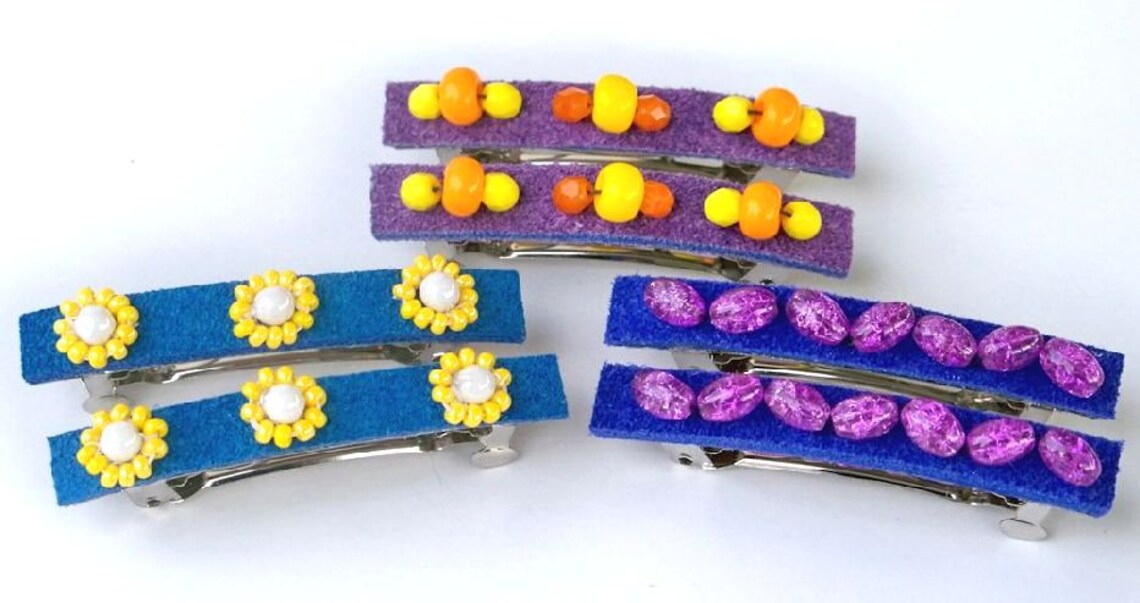 Kid Hair Barrettes Little Girl Hair Barrettes Child Hair Etsy