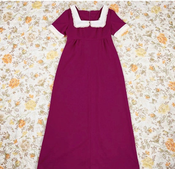 Vintage 1960’s magenta maxi dress - image 4