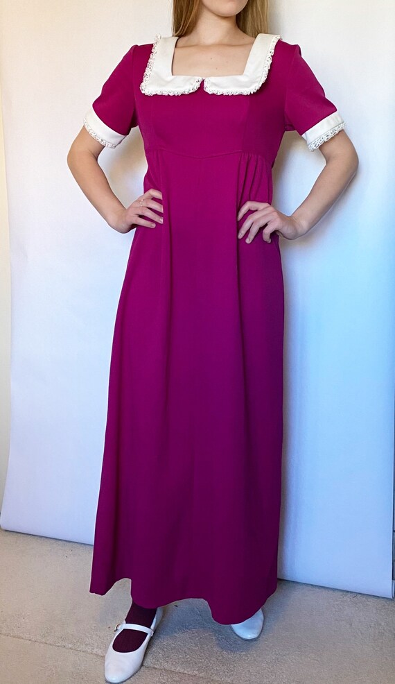 Vintage 1960’s magenta maxi dress - image 2