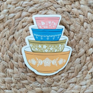 Pyrex Bowls - digital art - sticker