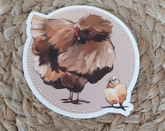 Hen and Chick - sticker