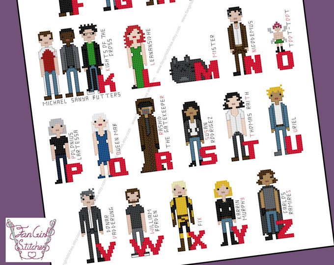 Dresden Files themed characer Alphabet Cross Stitch - PDF pattern - INSTANT DOWNLOAD