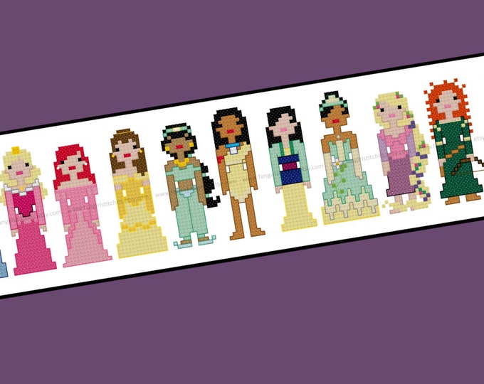 Fairytale Princess Cross Stitch Pattern - PDF Pattern - INSTANT DOWNLOAD